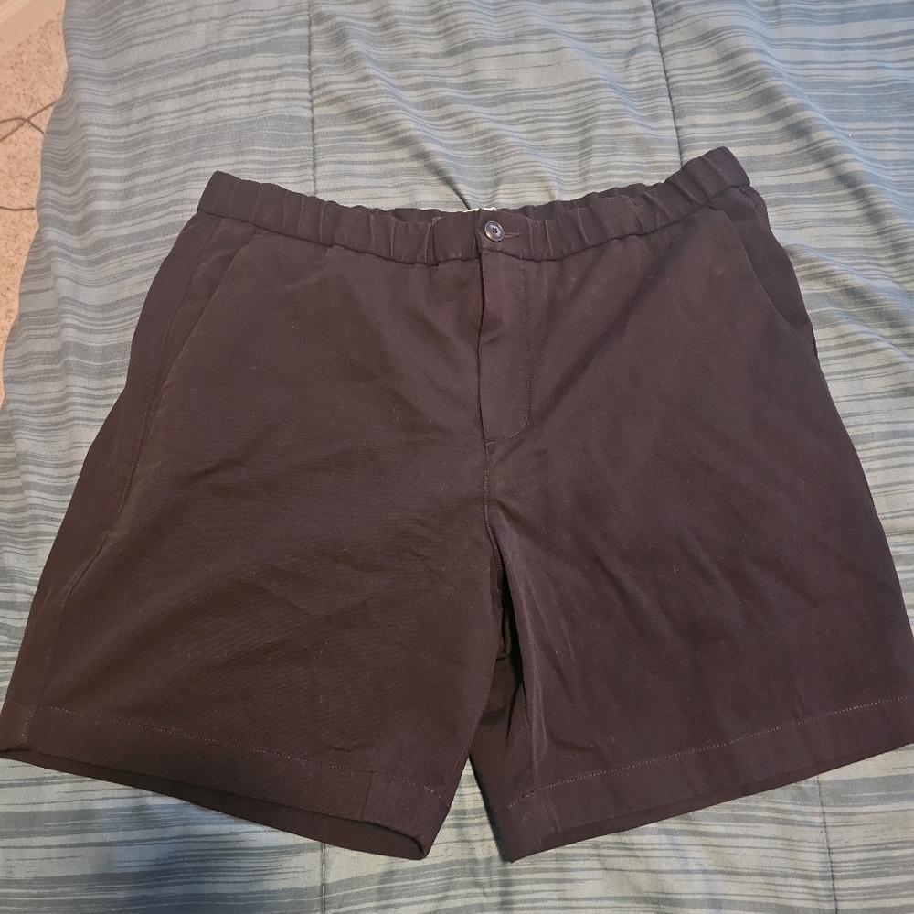 Everlane Pull-On Chino Shorts Black Mens XL Uniform Performance 7" Inseam